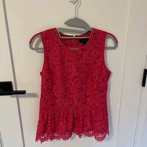 Pink lace J Crew top